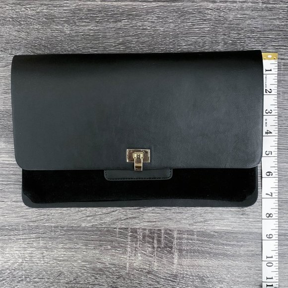 THE LIMITED | 100% Genuine Suede Black Clutch - Picture 10 of 13
